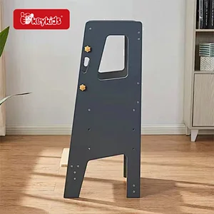 3 Height adjustable Montessori Toddler Wooden Step Stool for Kitchen and Bathroom W08G397