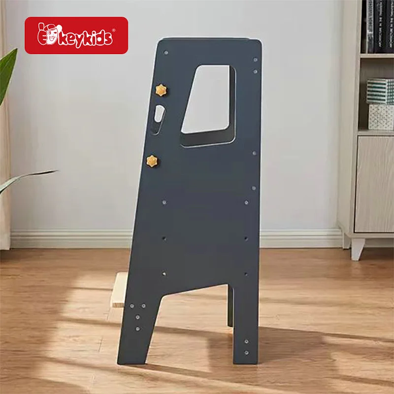 3 Height adjustable Montessori Toddler Wooden Step Stool for Kitchen and Bathroom W08G397